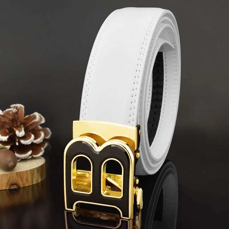 3.5cm high-quality mens business belt casual B authentic buckle leather double-layer denim matching mens suit belt X250314