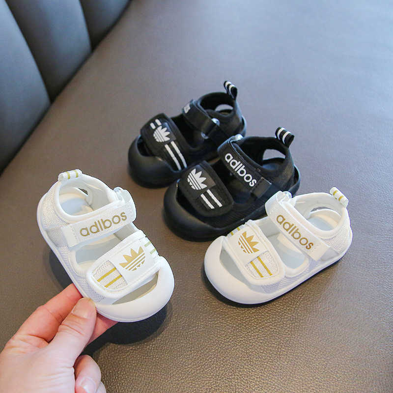 Sandals Baby soft soled breathable walking shoes 0-3 years old 2 babys toe cap anti kick sandals for boys and girls summerY2503151LK6