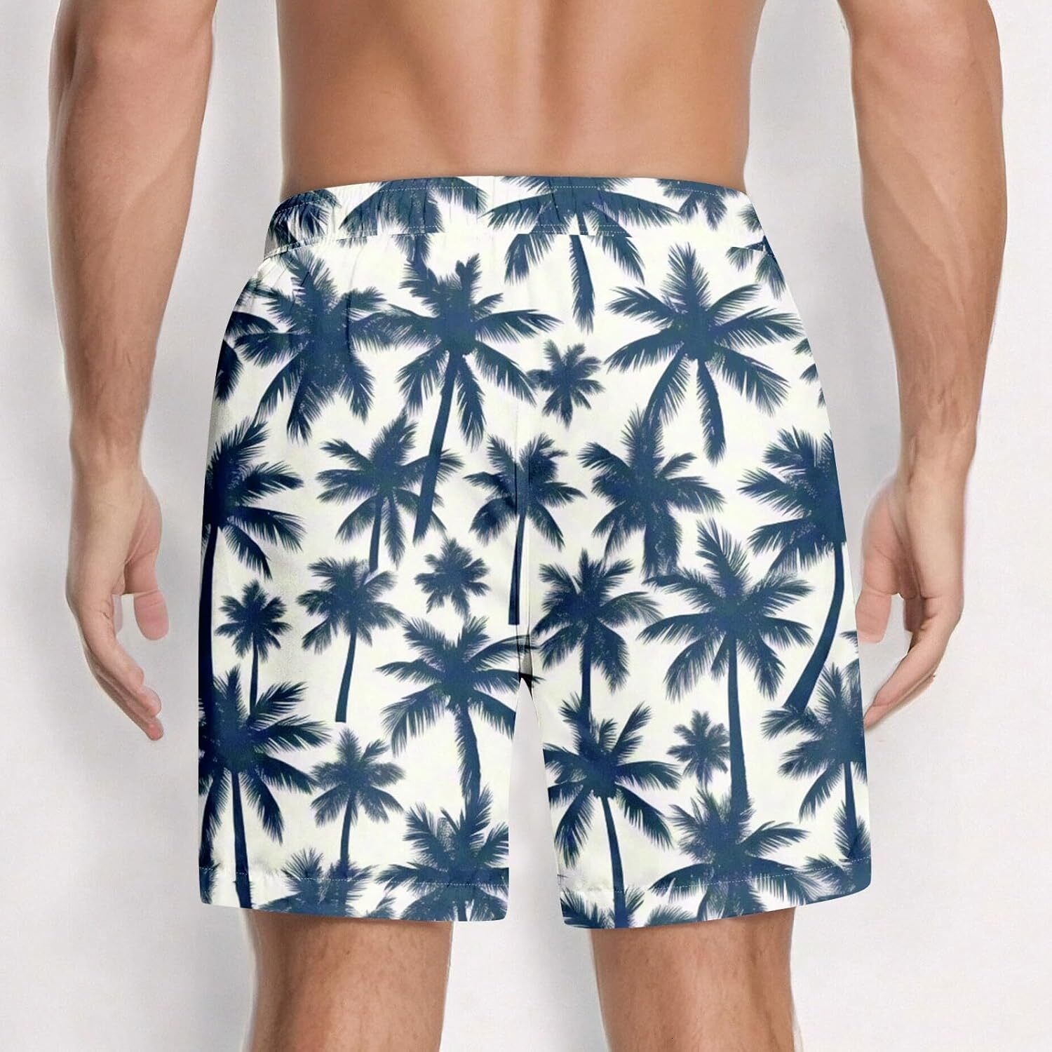 Men Swim Trunks 2025 Quick Dry Comfy Loose Hawaiian Seaside Vacation Board Shorts with Pockets handsome handsome