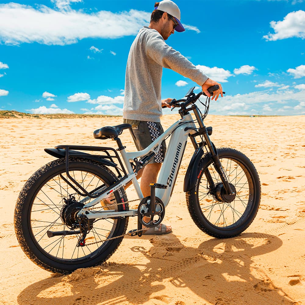 Vendre à chaud Electric Mountain Bike Ebike E-Bike puissant 2000w Double moteur Bicycle électrique 48V 17,5AH Batterie Samsung 26 pouces de large