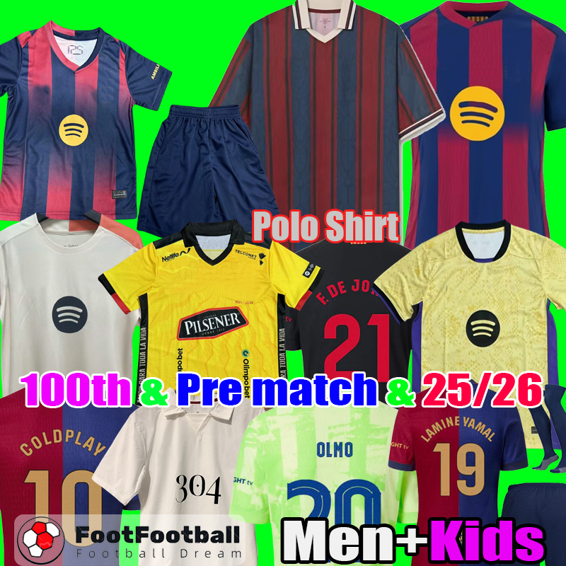 24 25 26 Coldplay LAMINE YAMAL PEDRI GAVI Camiseta De Football Shirt Soccer JerseyS LEWANDOWSKI FC FERRAN AUBA JOAO CANCELO F. DE JONG 2025 2026 ANSU FATI Men Kids Kit