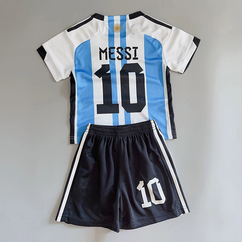 Football Set for Children Miami No.10 Sports Short Sleeve T-shirt Set Loose and Breathable Training Shirt Soft and C 250314