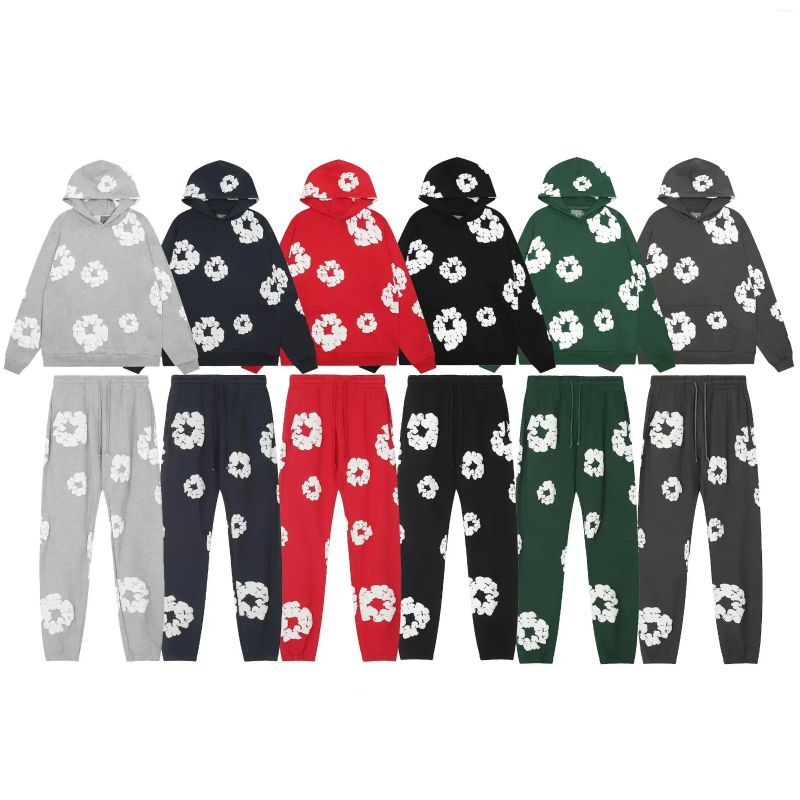 Men's Hoodies Designer Hoodies Flower Pattern Hooded Sweatshirt Suitable For Both Men And Women Casual Loose Fit Sportswear Set