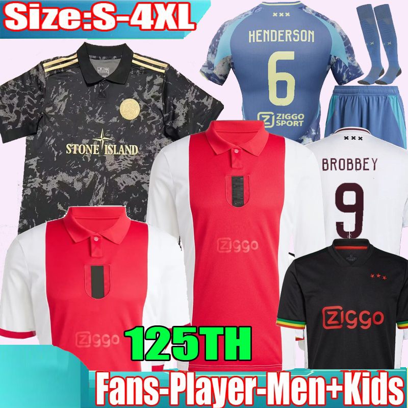 S-4XL 24 25 BROBBEY Amsterdam 125th Anniversary Soccer Jerseys Kids Kit 2024 2025 BERGWIJN Home Away 3rd Fourth Football Shirts AKPOM TAYLOR CRUYFF BERGHUIS