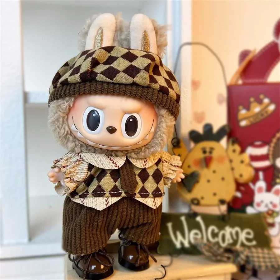 For 17cm Labubu Dolls Clothes Set Stylish Outfit Clothes Sports Leisure Suit Labubu Outfit Accessories Labubu RopaT250313