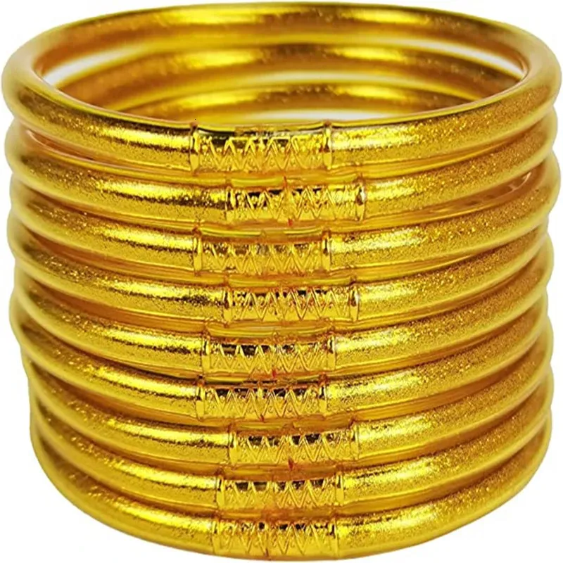 Women's Glamorous Stackable Jelly Tubing Bangles Perfect Gift Idea with a Twist