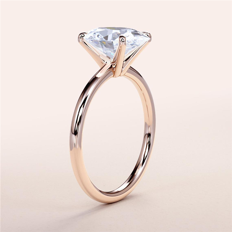 Jewelry 3 Carat Oval Cut Lab Diamond Engagement Ring 18K Real Gold Solitaire Oval Shape E VS1 IGI Certificate Lab Diamond For Women Wedding Gift