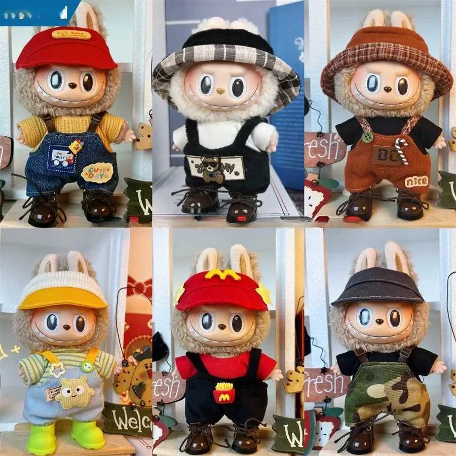 For 17cm Labubu Dolls Clothes Set Stylish Outfit Clothes Sports Leisure Suit Labubu Outfit Accessories Labubu RopaT250313