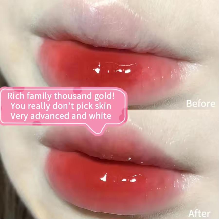6 Color Water Lip Glaze Mirror Gloss Natural Lasting Hydrating Moisture Not Easy To Take Off Makeup Liquid Lipstick