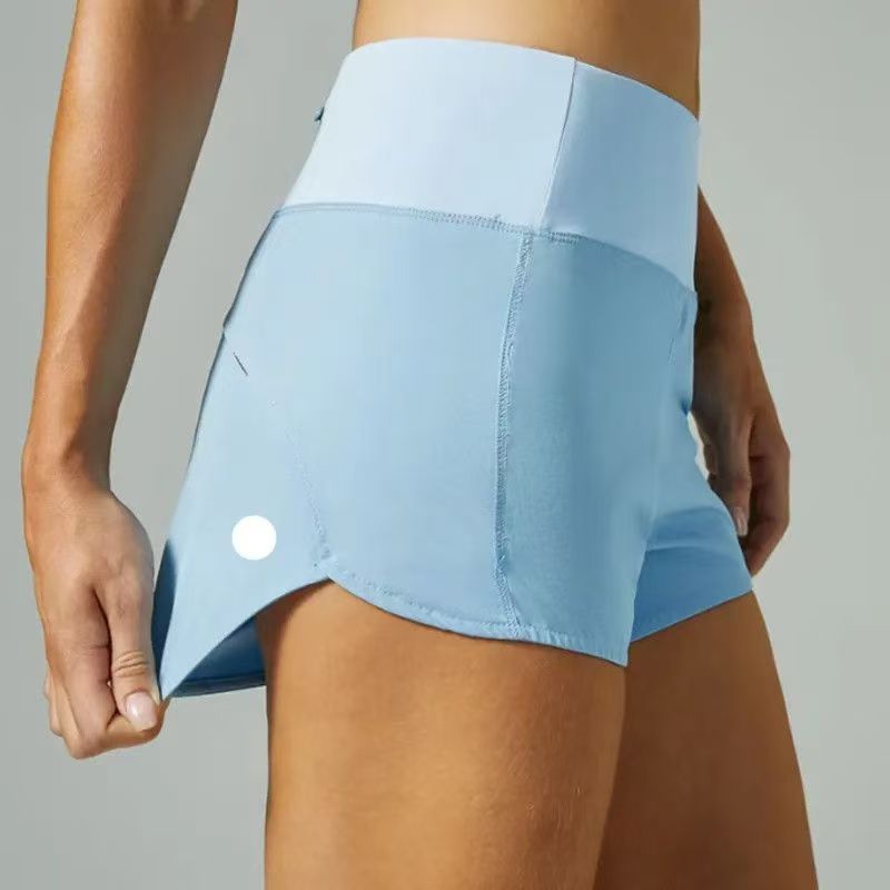 accelerated highrise lined short waisted athletic shorts womens set quick dry loose running clothes back zip pocket fiess yoga summer