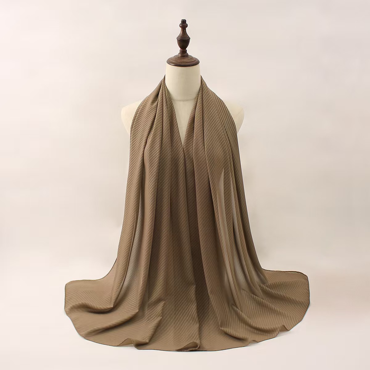 T282 Spring new solid color scarf oblique striped headscarf summer thin long scarf shawl dual purpose