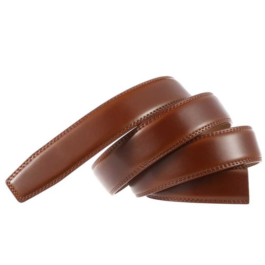3.5cm wide Trouser belt suitable for M natural non porous brown belt metal reinforced buckle mens leather belt X250314