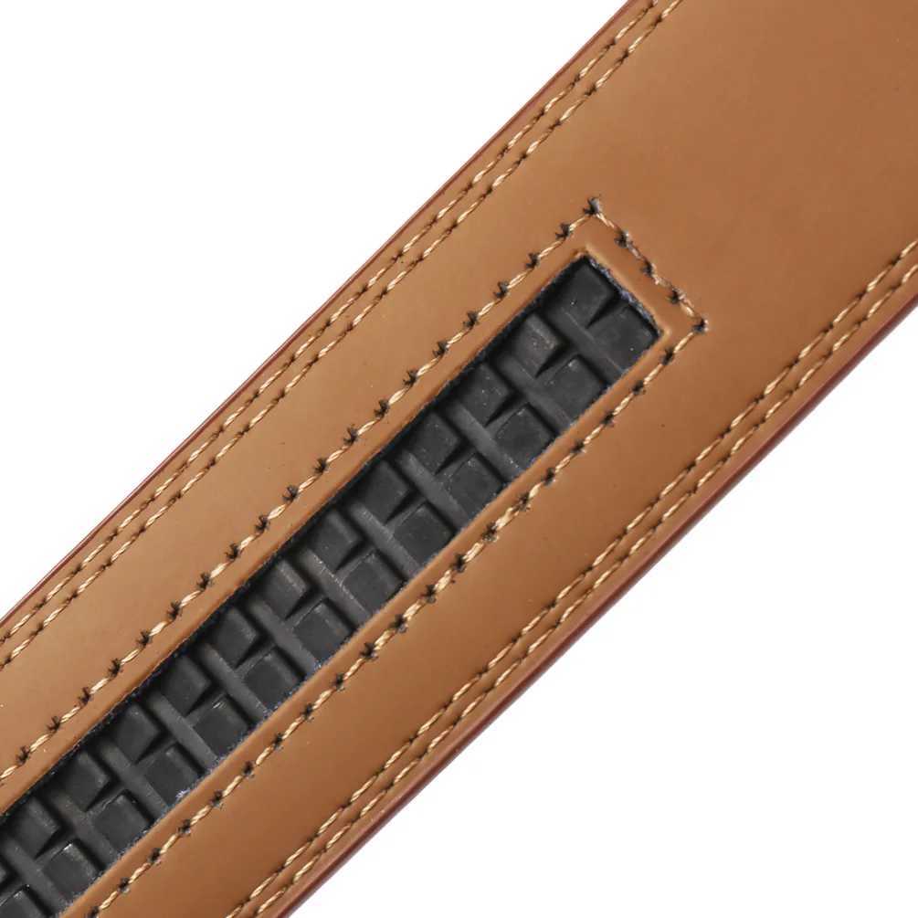 3.5cm wide Trouser belt suitable for M natural non porous brown belt metal reinforced buckle mens leather belt X250314