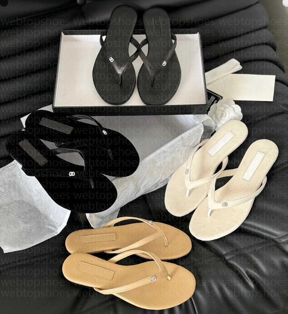 Designer Flat Slippers Women Velvet Crystal Metallic brand Shoes Women Sandals Non-slip Sexy Beach Flip-Flops Chan Slides Tories thong slipper1