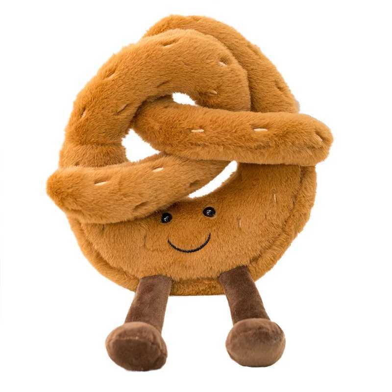 New cute plush pattern cross shaped pretzel baked bread doll food toy stuffed plush decoration birthday giftXJ250314