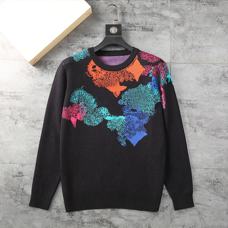 Men's Sweaters Fashion Casual Long Sleeved Round Neck Soft Knit Pullovers Designer Letters Autumn Winter Academic Style Mens Clothing