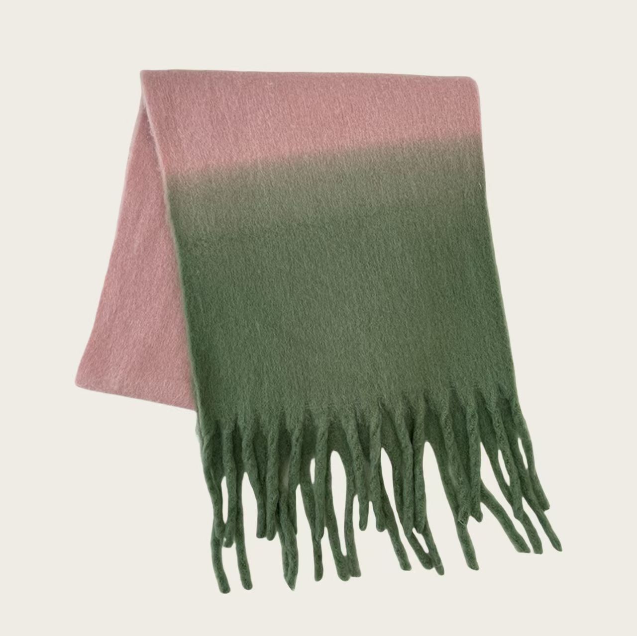 K126 Manufacturer's original homemade candy color hanging dye gradient imitation cashmere scarf women's thickened tassel neck shawl autumn a