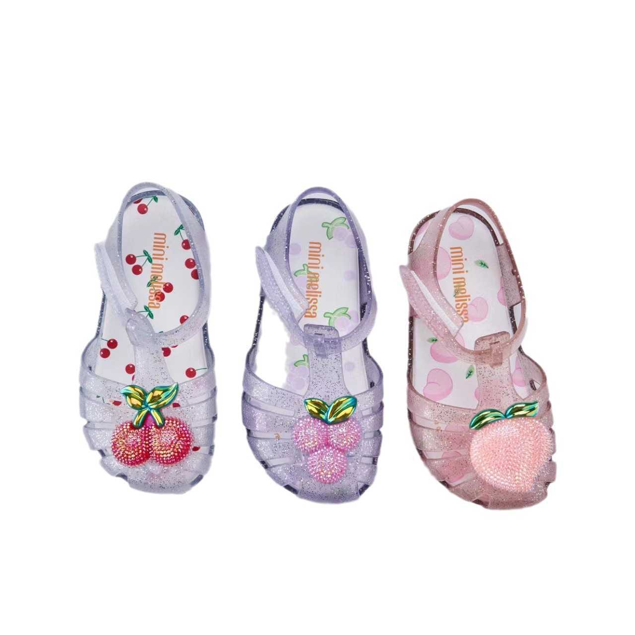 Sandals 2025 Mei Sha New Childrens Shoes Mei Sha Fruit Childrens Shoes Baotou Hollow Sandals Cherry Peach Childrens ShoesY2503153CU5