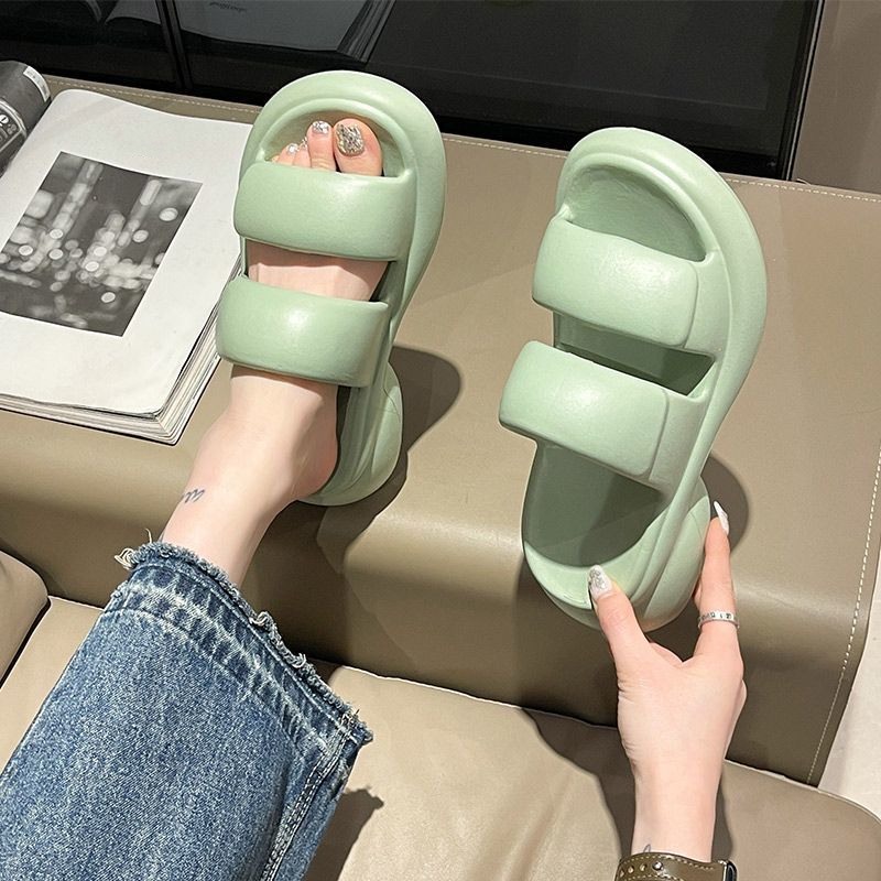Indoor travel vacation versatile anti slip breathable slippers thick soled sandals for women summer outdoor home and household use