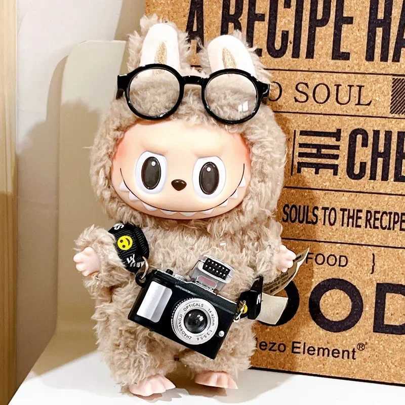 17cm Labubu Customized Premium Shoulder Bag Mini Camera Decorative Accessories OB11 Handbag Cotton Doll Decorative AccessoriesT250313