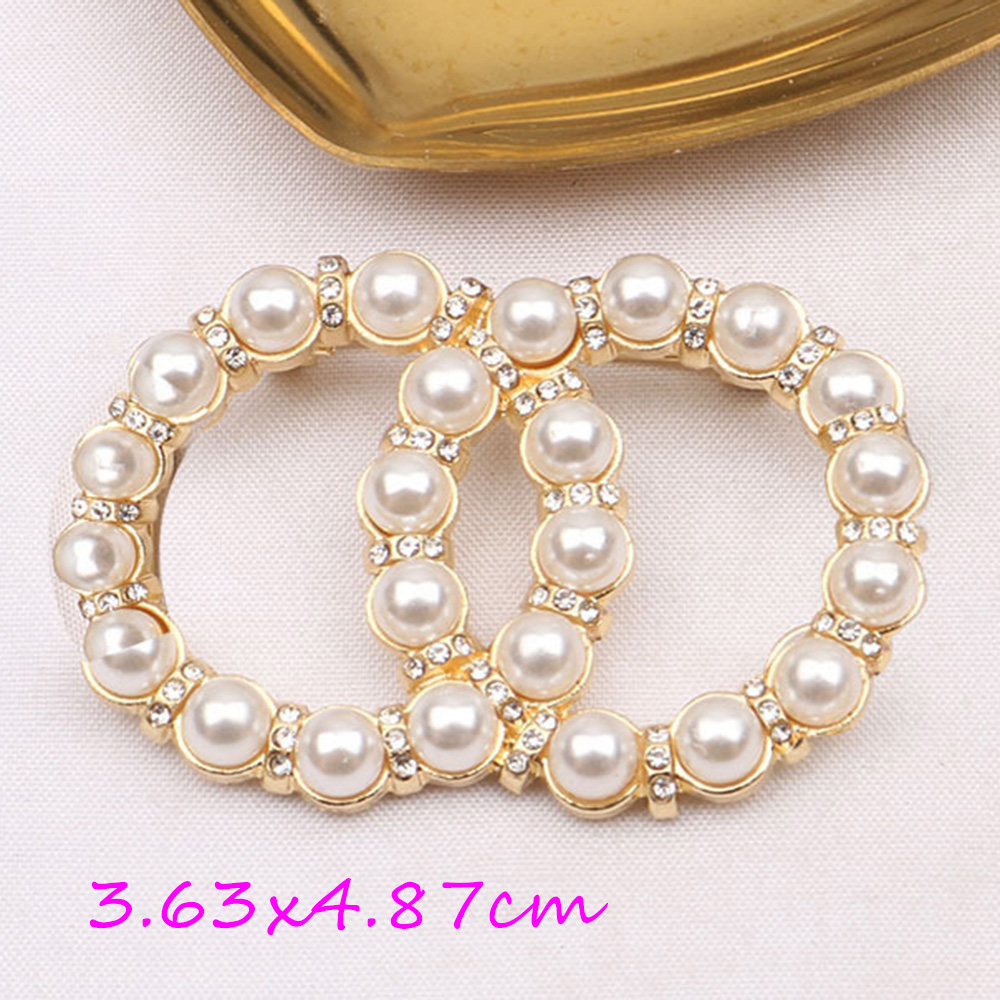 Women Classic Brooches 18K Gold Plated Inlay Crystal Rhinestone Fashion Jewelry Metal Brooch Charm Pearl Pin 2 Colors Marry Wedding Party Gift Accessorie