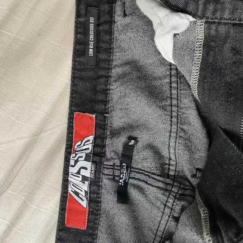 American Style Vintage Distressed Washing Hip Hop Loose Fit Wide Leg Jeans Trendy Cool Denim Pants Casual ScenarioT250314