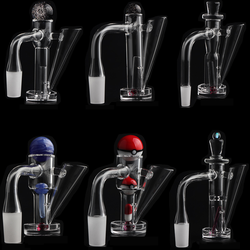 Beracky Full Weld Smoking Terp Slides Control Tower Terp Slurpers Quartz Banger Set With Opal Beads Cap and Quartz pills /Ruby pills 6mm Ruby Pearls For Bong Dab Rigs