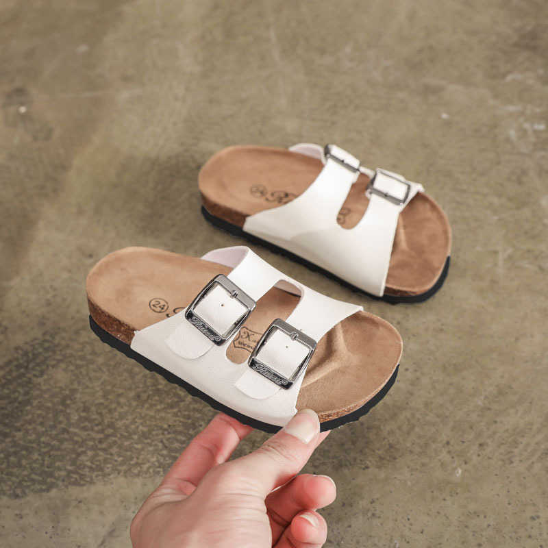Sandals 2025 Ruizu Spring and Autumn Fashion Childrens Cork Slippers Boys One Word Cool Slippers Trendy Girls Beach ShoesY2503153FQN