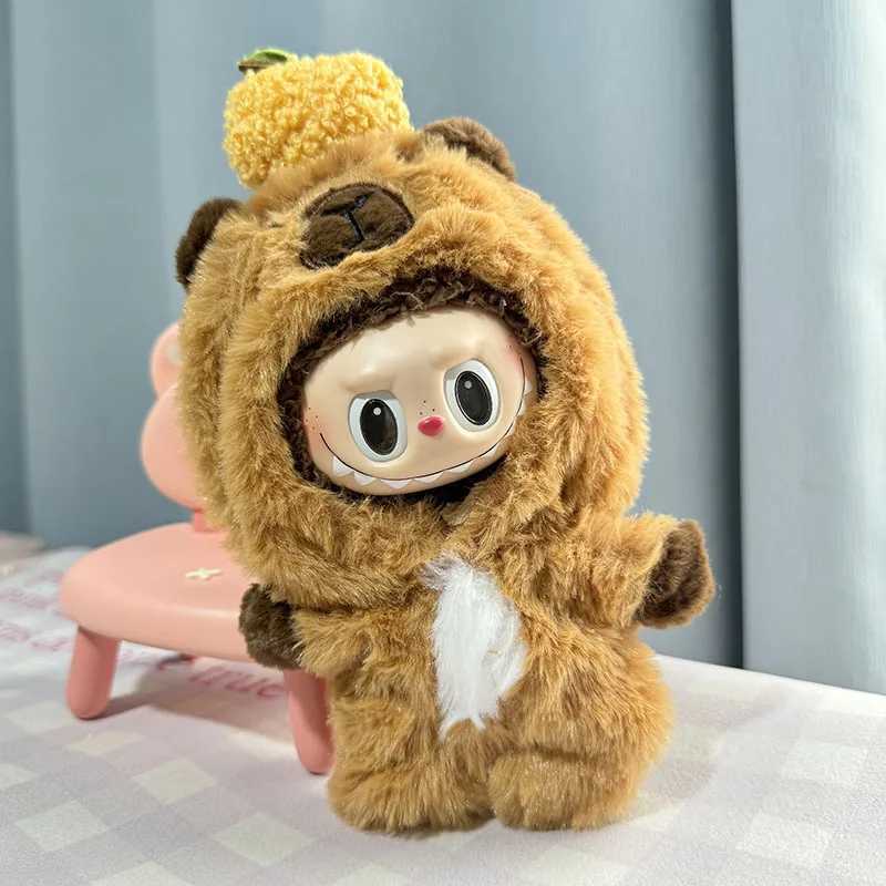 17cm Labubu I II Dolls Clothes The Monster Outfit Accessories Clothing DIY Kids Gift QuQu Capybara Jumpsuit For Winter YE21OT250313