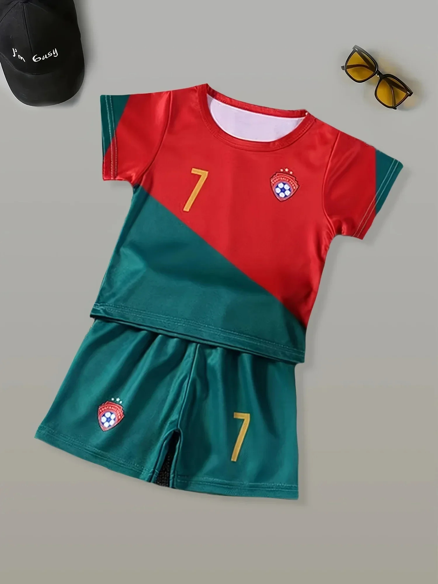 Football Set for Children Miami No.10 Sports Short Sleeve T-shirt Set Loose and Breathable Training Shirt Soft and C 250314