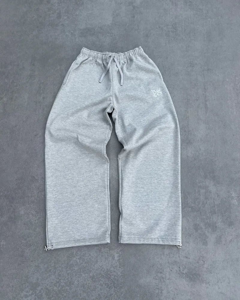 Cotton casual Trouser letter printing loose Versatile wide leg pants for men Y2k American street trend 9pm women 250313