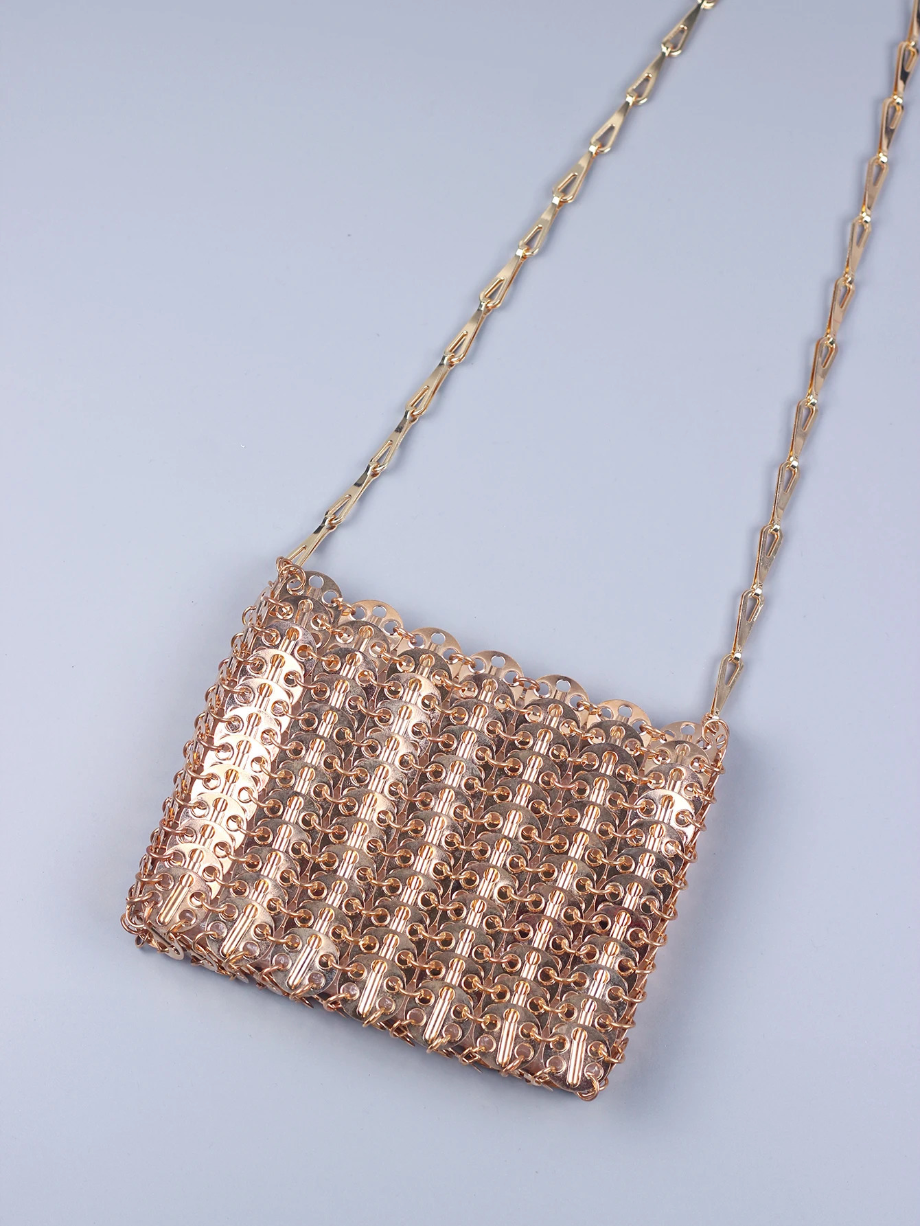 metal sequins with large capacity mobile phone crossbody chain bag DIY handmade bag for womens fashion trend 250312