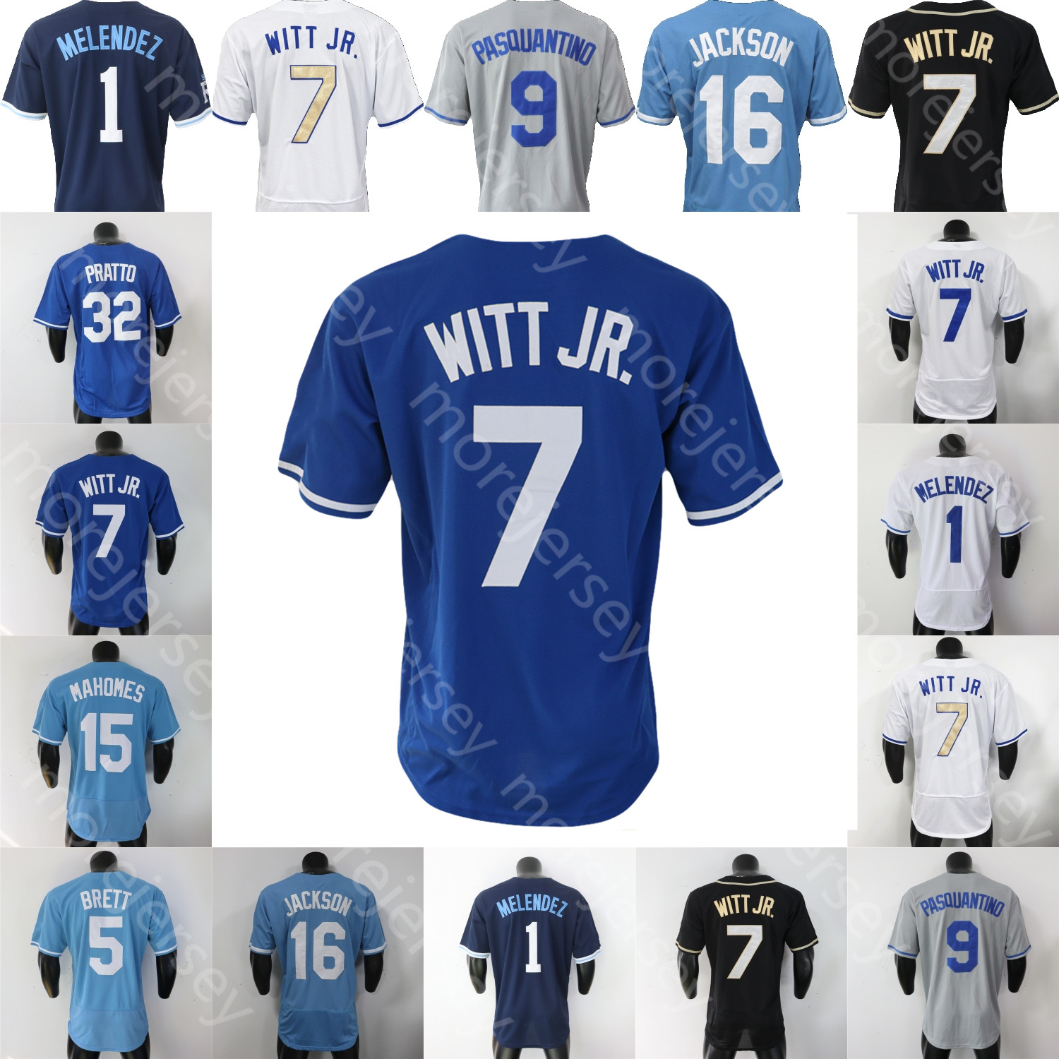Bobby Witt Jr. Jersey Jonathan India Cole Ragans Michael Lorenzen Mahomes Caglianone Renfroe Brett Perez Pasquantino Wacha Lugo Harvey Pratto Estevez Women Youth