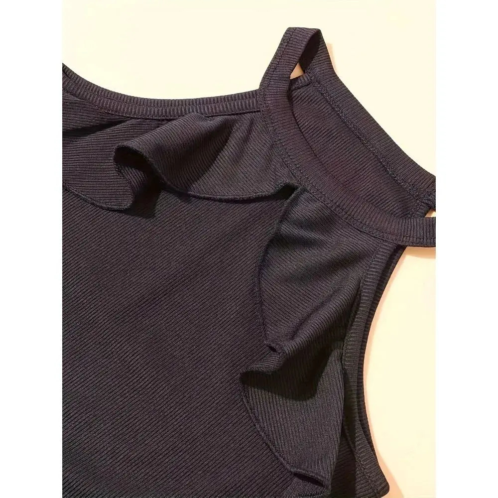 2PCS Girls Trendy Outfit Halter Neck Camisole Polka Dots Pattern Shorts Set Kids Clothes For Summer kids clothes 250314