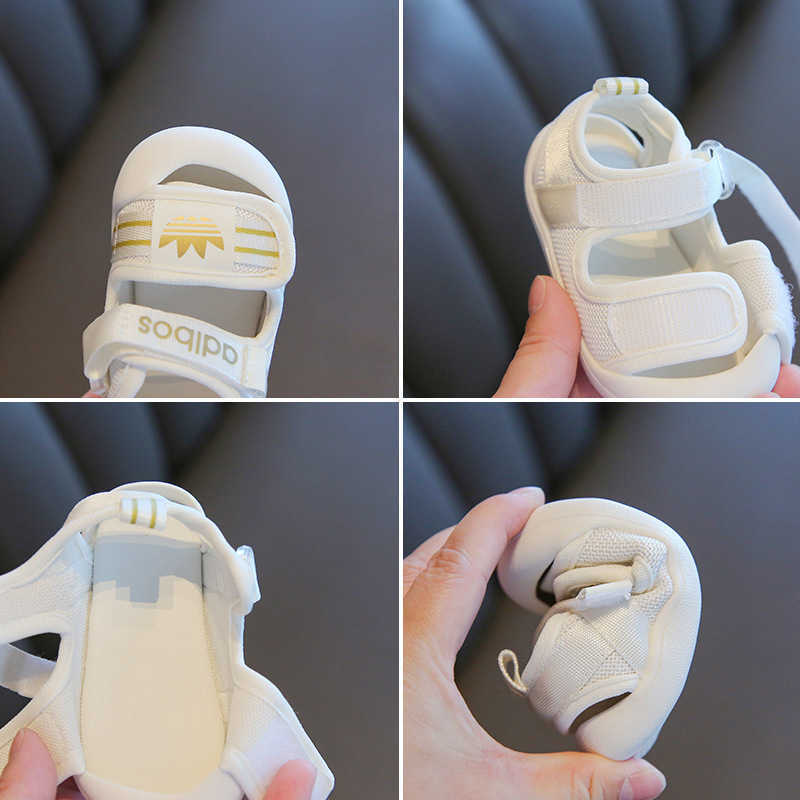 Sandals Baby soft soled breathable walking shoes 0-3 years old 2 babys toe cap anti kick sandals for boys and girls summerY2503151LK6