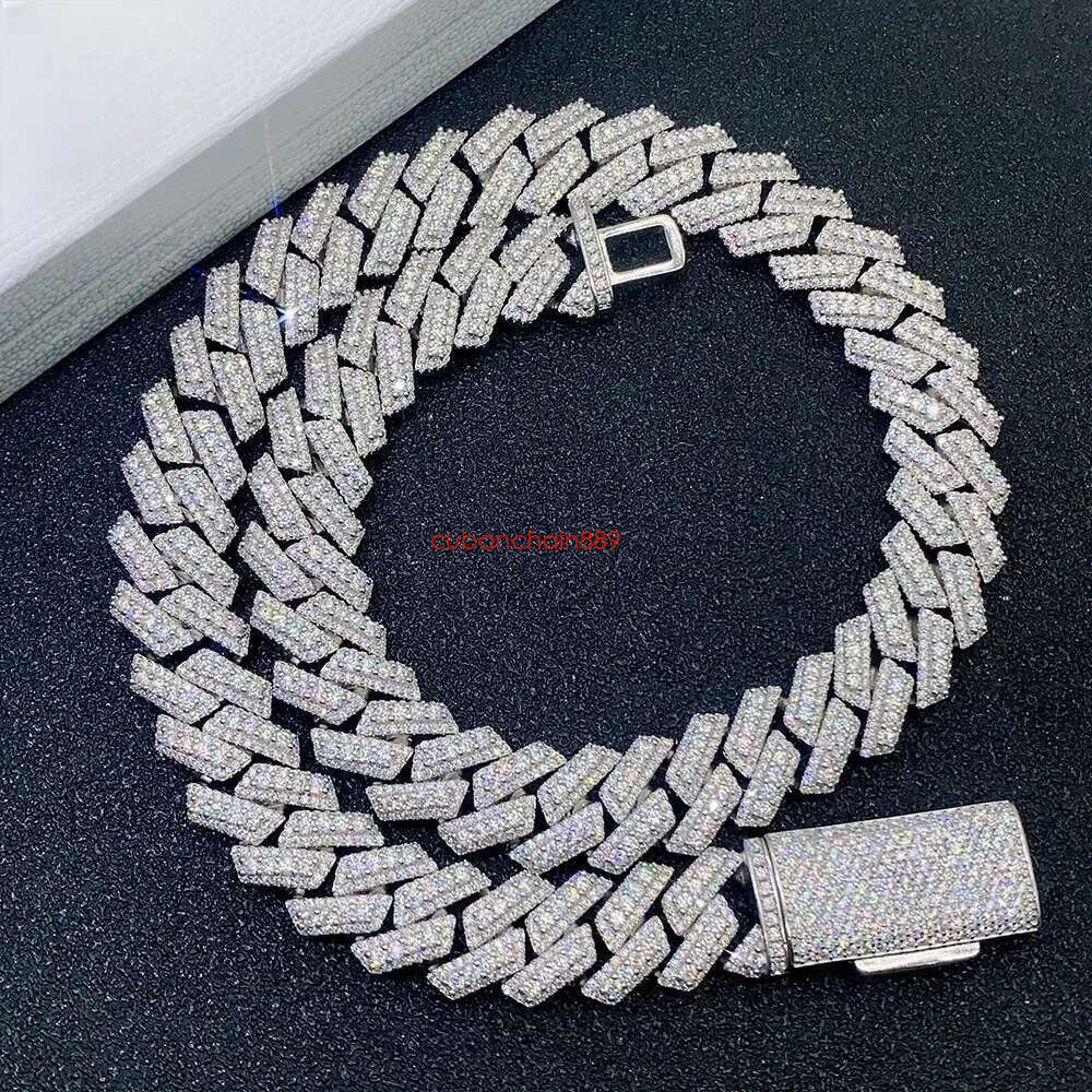 Moissanite bracelet Necklace s Rap hip-hop style Fashion punk full of dias Cuban chain