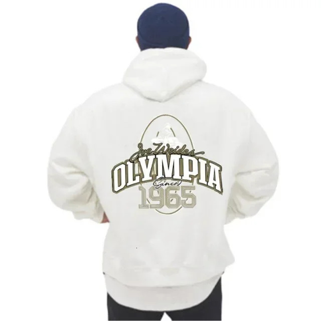 OLYMPIA Autumn and winter Orsay Commemorative Fitness Hooded Sweatshirt Trend Olympia Casual Running Sports Tops 250311