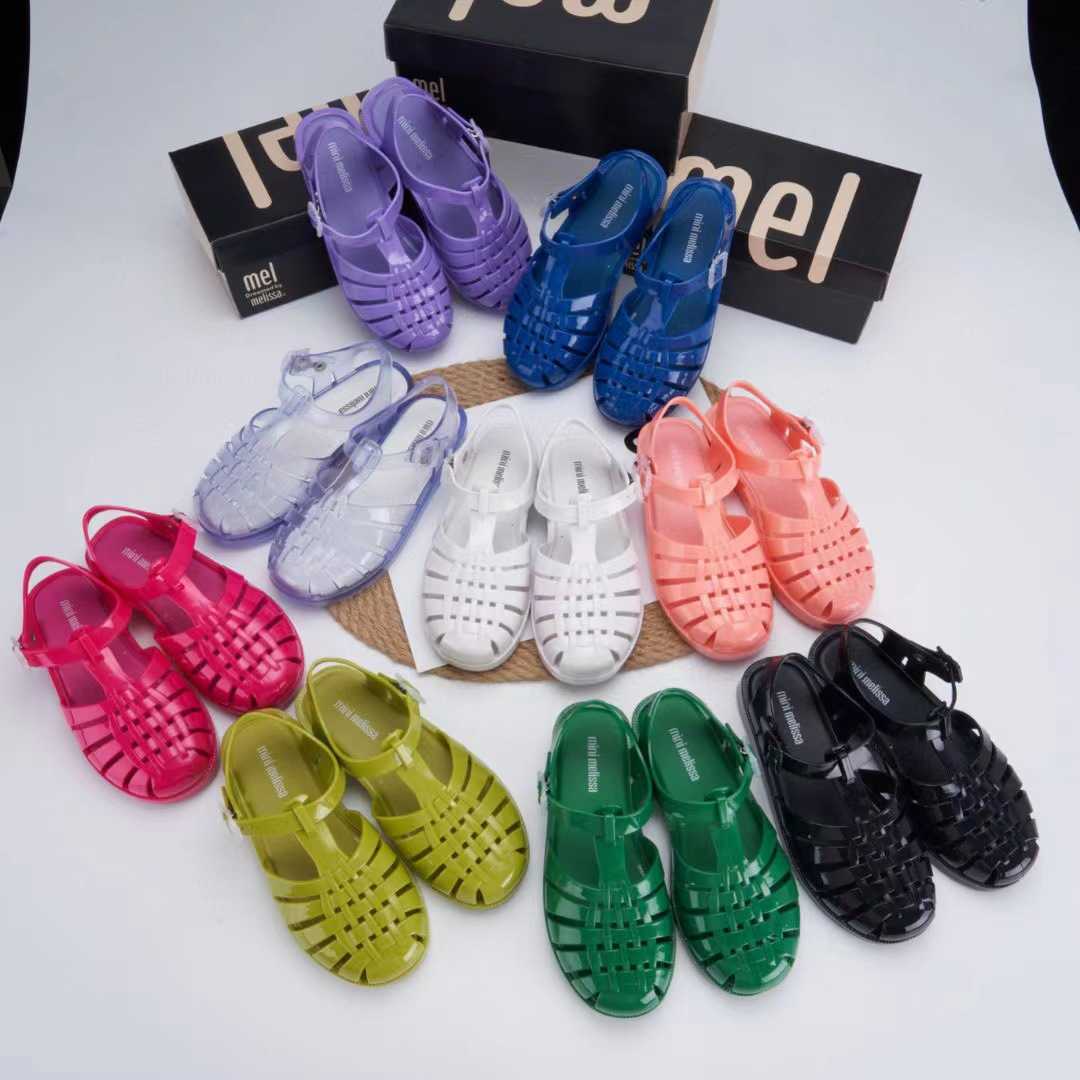 Sandals 2025 Melissa Middle School Childrens Melissa Middle School Childrens Sandals Weaving Hollow Head Sandals Womens Beach Shoes FragranceY250315VY