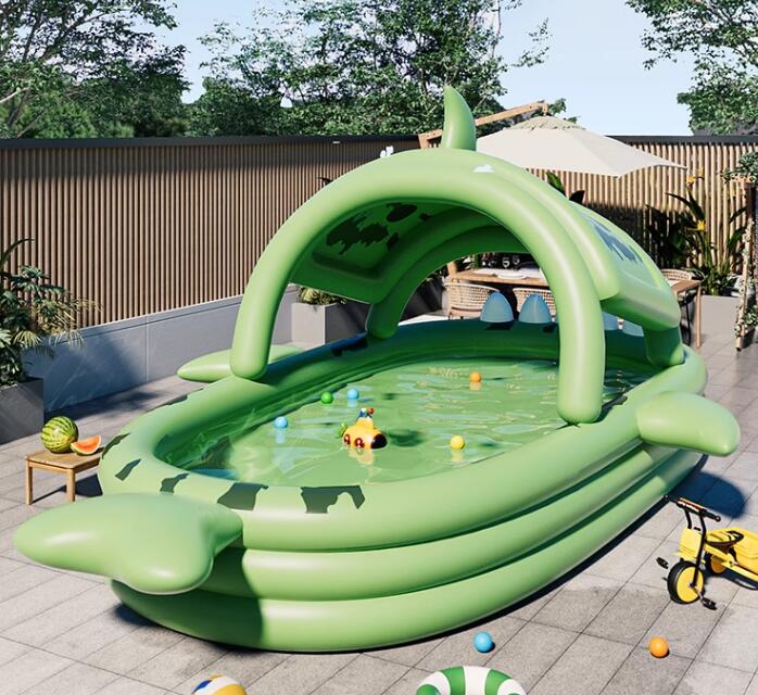 2025--Backyard Outdoor Swimming Pool Water Bar Inflatable Pool Large water party Cartoon Shark Pvc swim pools