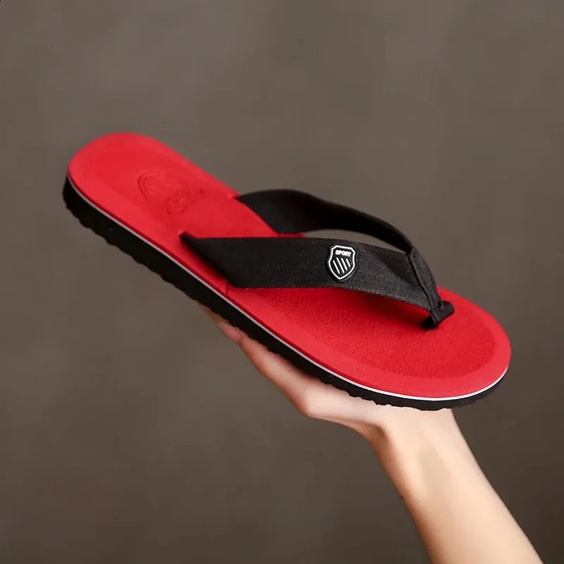 Sandals Shoes Men Summer Flip Flops High Quality Beach Antislip Casual Man Slippers y250304