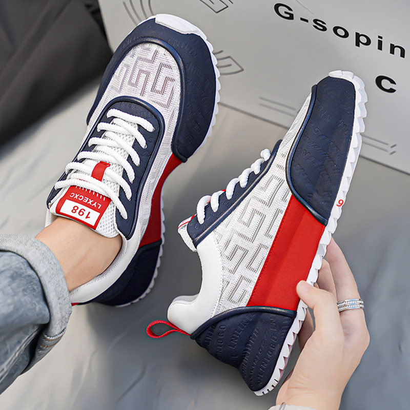 2025 summer new design free shipping casual shoes suitable for men's thick soled mesh breathable casual sports shoes outdoor sneakers super ootd