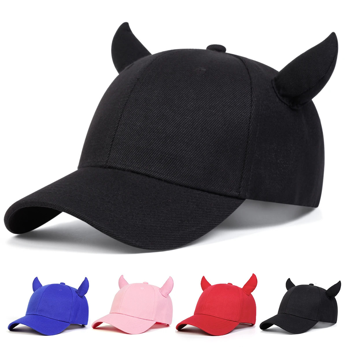 Unisex Personalized Bull Horn Baseball Caps Spring Autumn Outdoor Adjustable Casual Hats Sunscreen Hat 250313