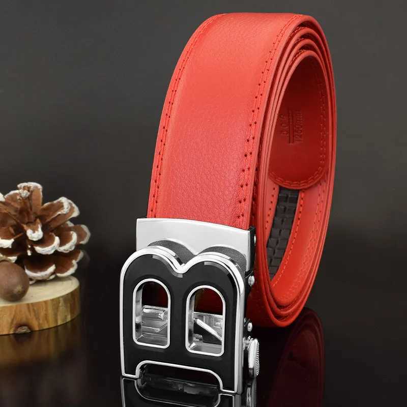 3.5cm high-quality mens business belt casual B authentic buckle leather double-layer denim matching mens suit belt X250314