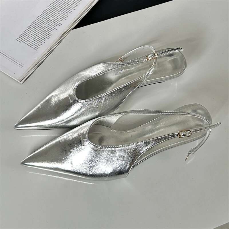 Eilyken Designer Pointed Toe Buckle Strap Pumps Women Sexy Thin Low Heels Elegant Banquet Dress Mule Ladies Shoes