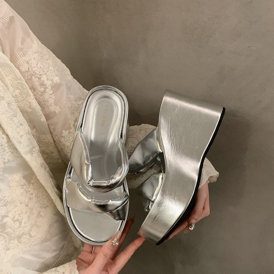 free shipping designer sandals Wedge women sliver black beige white slippers slides outdoor casual shoe sandal slipper trainers sneakers
