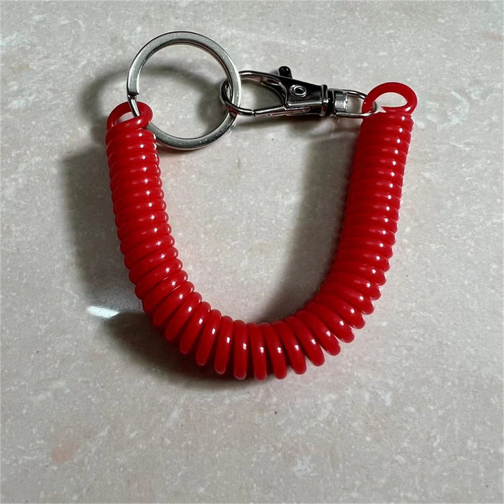 Colorful Candy Style Plastc Keychain with Built-in Retraction Mechanism and Secure Carabiner for Easy Storage of Devices and Keys