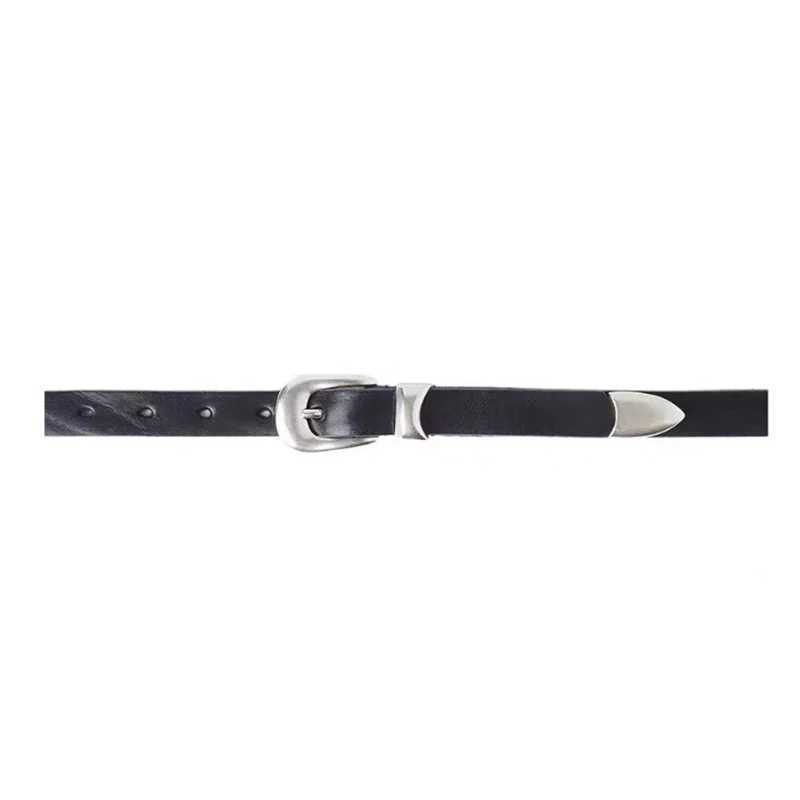 Mo Wen buckle belt black 2cm belt X250314