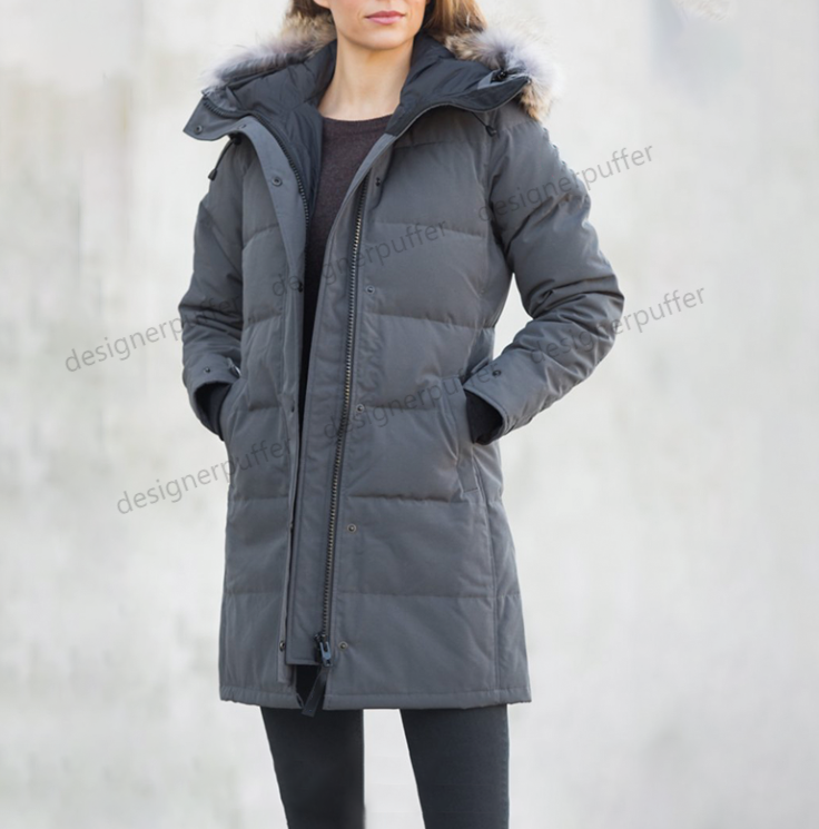 Winter Women puffer Parka Designer Wolf fur Thick Removable Hooded Long Down Jacket Slim Woman Coat Best Quality Doudoune XS-XL