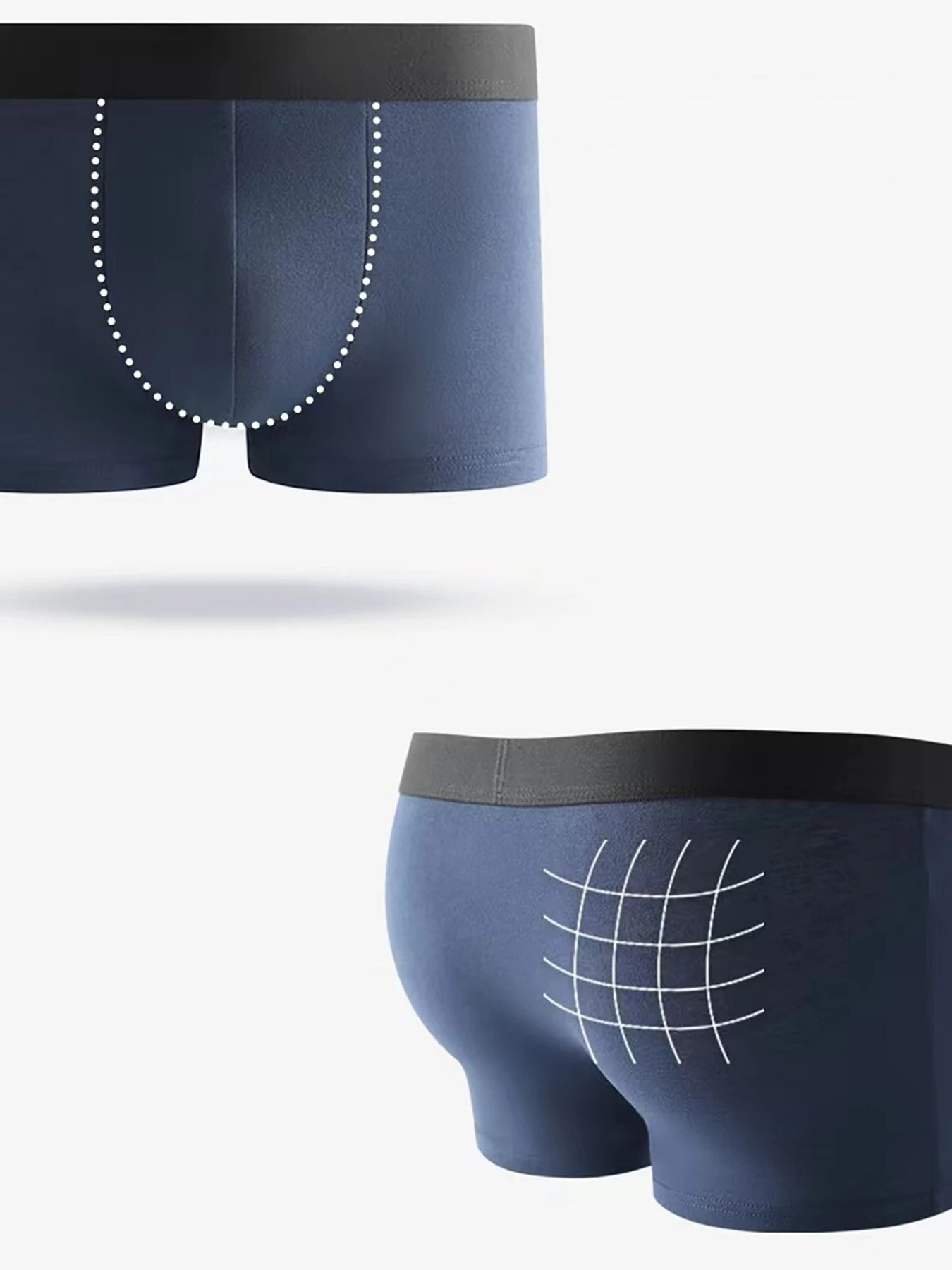 8PCS Mens Underwear Fashion Underpant High Stretch Boxer Shorts Breathable Fashion Mens Panties Comfortable Plus Size L-4XL 250311