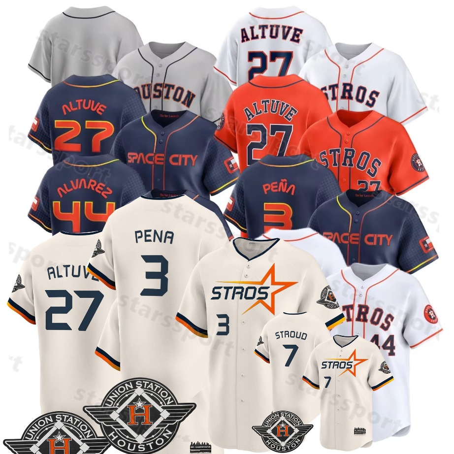 27 Jose Altuve 2025 Astros City Connect Jersey Alex Bregman Yordan Alvarez Houstons Jerseys Kyle Tucker Josh Hader Justin Verlander Jeremy Pena Jake Meyers Baseball